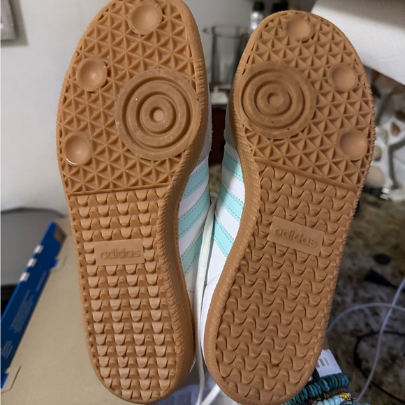 Adidas samba white/semi flash aqua - Picture 4 of 9